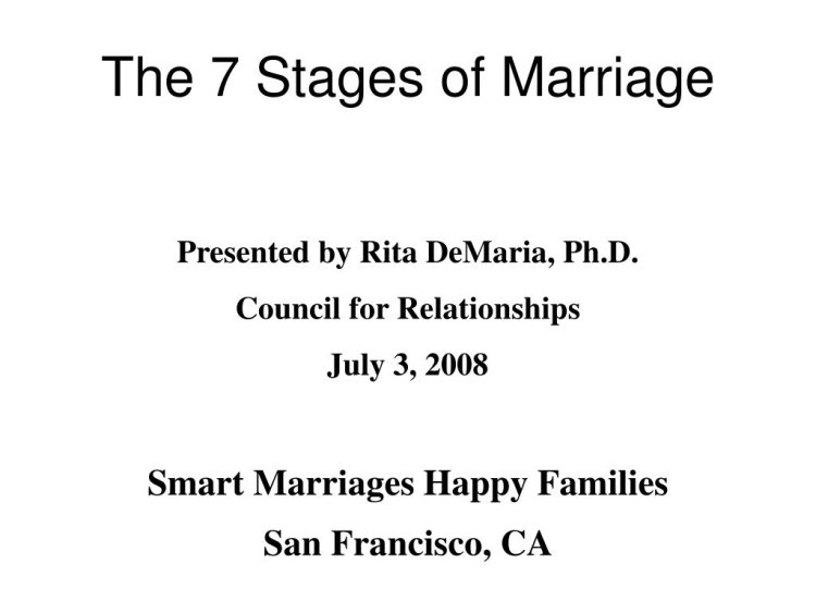 The 7 Stages Of Marriage